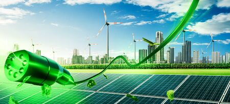 Renewable energy Sustainable futureの写真素材