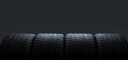 Car tires - rain tires - summer tires - winter tiresの写真素材