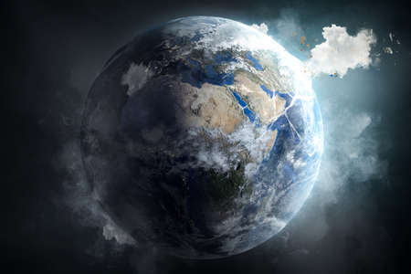 world - climate change - ozone hole CO2 - fine dust - climate protectionの写真素材