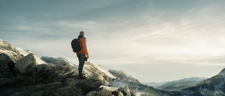 Hiker enjoys his freedom