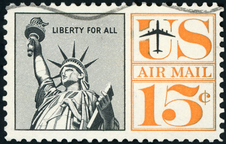 US Postage stampのeditorial素材