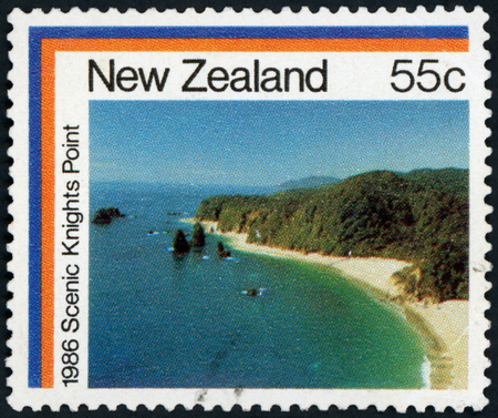 Postage stamp - New Zealandのeditorial素材