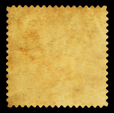 Blank postage stamp - Isolated on Black background