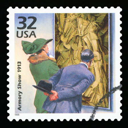 UNITED STATES OF AMERICA - CIRCA 1998: a postage stamp printed in USA showing an image of a 1913...