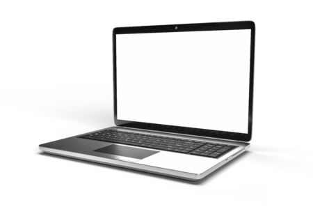 Notebook 15". Isolated on white. 3D render.の写真素材