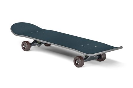 Skateboard isolated on white background 3d renderの写真素材