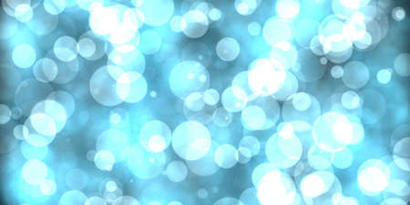 Bright abstract bubble background - composition of dynamic glowing bubbles in white, blue and light blue colors - 2D illustrationの写真素材
