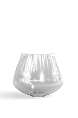 Round glass vase isolated on white background - 3d renderの写真素材