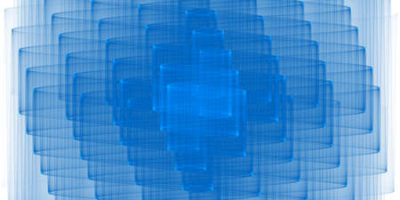 Abstract technology background with blue and white shades - 2d illustrationの写真素材