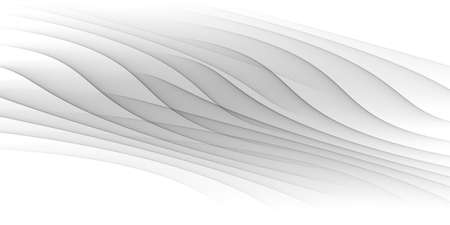Black and white abstract background - dynamic gray lines on white background - 2D illustrationの写真素材