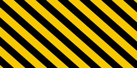 Abstract background - black and yellow warning stripes - 2D illustrationの写真素材
