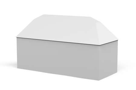 House mockup on white background with space for text - 3D renderの写真素材