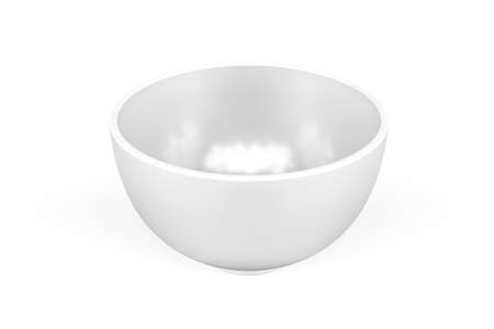 White ceramic soup bowl isolated on white background - 3d renderの写真素材