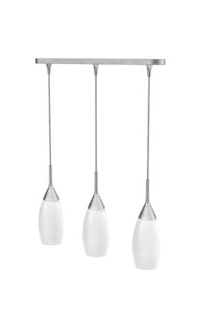 Modern ceiling lamp on white background - copy space - 3D renderの写真素材