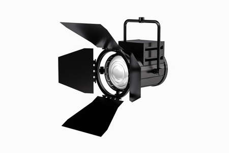 Studio spotlight isolated on white background - 3d renderの写真素材