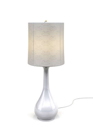 Desk lamp on white background - copy space - 3D renderの写真素材