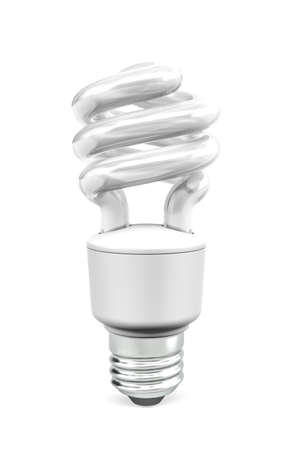 Light bulb isolated on white background - copy space - 3d renderの写真素材