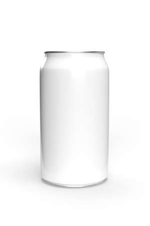Mockup of a white beverage can - copy space - 3d renderの写真素材