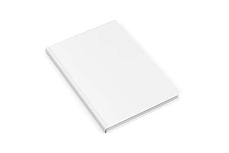 Thin book mockup isolated on white background - 3d renderの写真素材