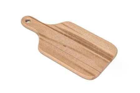 Wooden cutting board isolated on white background - 3D renderの写真素材