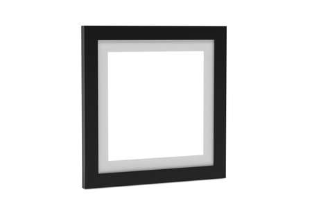 Photo frame mockup isolated on white background - Perspective view - copy space - 3d renderの写真素材