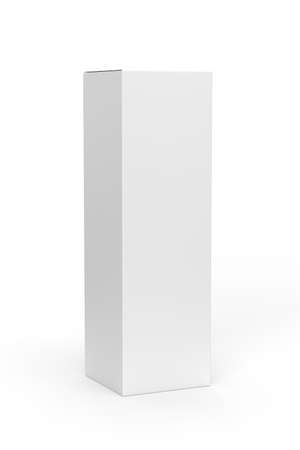 High vertical carton mockup - alcohol packaging mockup - isolated on white background - 3d renderの写真素材