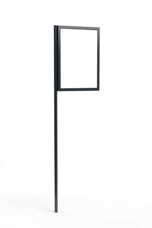 Advertising stand mockup with led display isolated on white background - 3d renderの写真素材