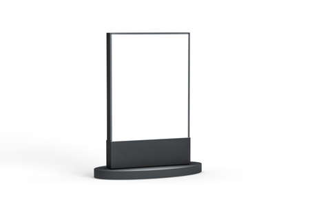 Advertising stand mockup with led display isolated on white background - 3d renderの写真素材