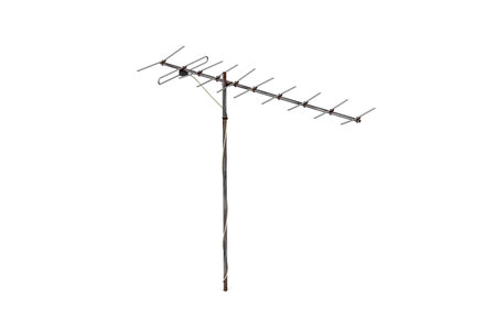 Old rusty tv antenna isolated on a white background - 3d renderの写真素材