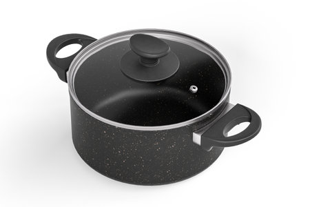 Soup pot isolated on white background - 3D renderの写真素材