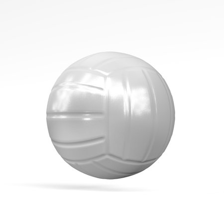 Volleyball ball on white background - 3d renderの写真素材