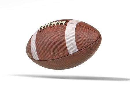 An american football ball isolated on a white background - 3d renderの写真素材