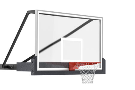 A basketball basket isolated on a white background - 3d renderの写真素材