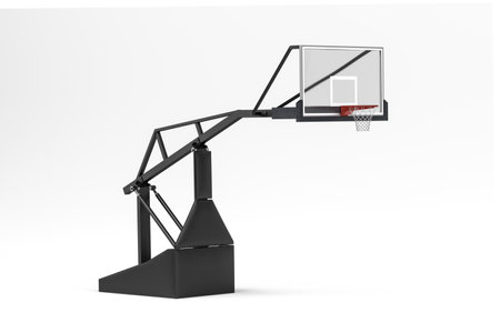 A basketball basket isolated on a white background - 3d renderの写真素材