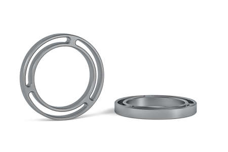 Clutch - steel plate, clutch element isolated on white background - 3d renderの写真素材