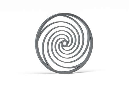 Abstract metal shape - industrial parts for machines or cars - isolated on white background - 3d renderの写真素材