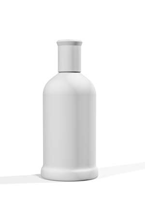 Perfume bottle mockup isolated on white background 3d renderの写真素材
