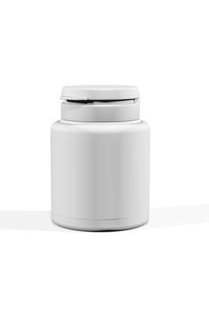 Plastic bottle mockup for medication isolated on white background - 3d renderの写真素材