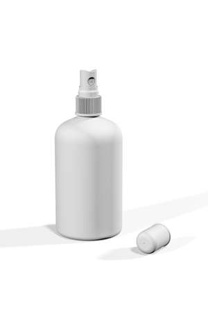 Spray bottle mockup isolated on white background - 3d renderの写真素材