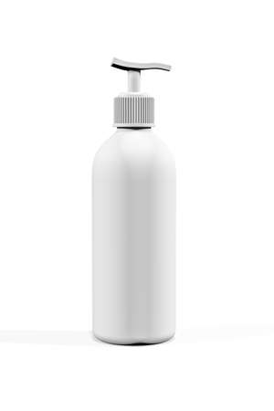 Lotion bottle mockup isolated on white background - 3d renderの写真素材