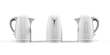 Kettle mockup isolated on white background - 3d renderの写真素材