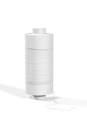 Spool of thread mockup isolated on white background - 3d renderの写真素材