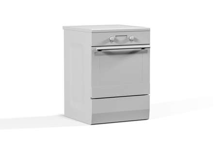 Freestanding stove mockup isolated on white background - 3D renderの写真素材