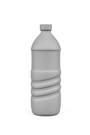 Plastic water bottle mockup isolated on white background - 3D renderの写真素材