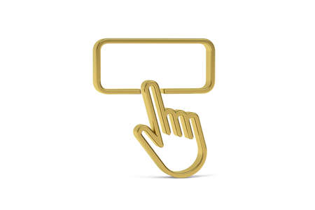 Golden 3d preorder icon isolated on white background - 3d renderの写真素材