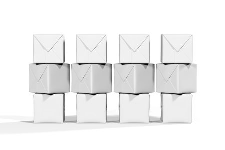 Cardboard boxes mockup isolated on white background - 3d render