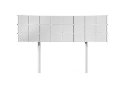 Video wall mockup isolated on white - 3d renderの写真素材