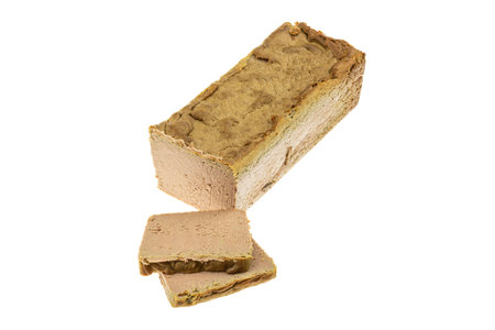 Goose pate isolated on a white backgroundの写真素材