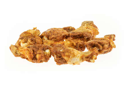 Baked Mexican chicken wings on a white background - Packshotの写真素材