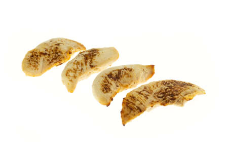 Roasted poultry sirloin isolated on white background - Packshotの写真素材